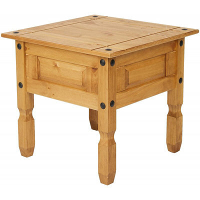 Mercers Furniture Corona Lamp Table Side End Stand Solid Wood Pine Wooden With Mexican Styling - image 1