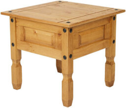 Mercers Furniture Corona Lamp Table Side End Stand Solid Wood Pine Wooden With Mexican Styling - thumbnail 2