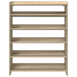 Berkfield Shoe Rack Sonoma Oak 80X25X100 Cm Engineered Wood - thumbnail 4