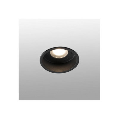Luminosa Lighting Luminosa Hyde Black Round Recessed Downlight Ip44, Gu10 - image 1