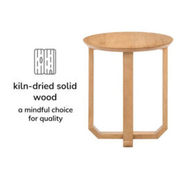 MH London Forbes Solid Wood Side Table Living Room Wooden Side Table Bedside Blonde Natural Side Table - thumbnail 6