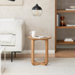 MH London Forbes Solid Wood Side Table Living Room Wooden Side Table Bedside Blonde Natural Side Table