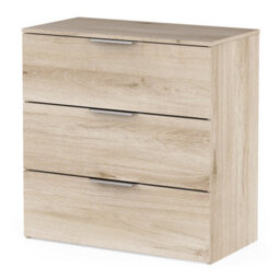 FurniComp LTD Furnicomp Chicago 3 Drawer 80Cm Chest Of Drawers - Kronberg Oak - thumbnail 4