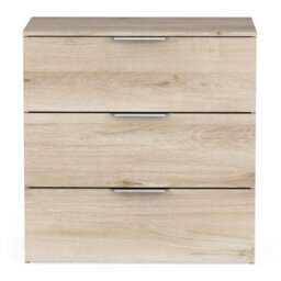 FurniComp LTD Furnicomp Chicago 3 Drawer 80Cm Chest Of Drawers - Kronberg Oak - thumbnail 3