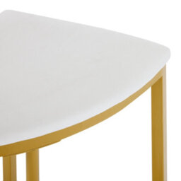 Abrihome Modern Luxury Dining Set: White Mdf Tabletop, Gold Iron Frame & Velvet Chairs, 4-Piece Elegant Dining Group - thumbnail 5