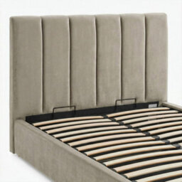 Furniturebox Uk Trifle Taupe Velvet Ottoman Double Bed Frame - thumbnail 7