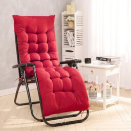 Living And Home Soft Comfortable Relaxed Red Bench Recliner Chair Swing Chair Seat Pad Cushion Sunlounger Cushion 160 Cm W X 50Cm D - thumbnail 3