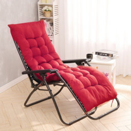 Living And Home Soft Comfortable Relaxed Red Bench Recliner Chair Swing Chair Seat Pad Cushion Sunlounger Cushion 160 Cm W X 50Cm D