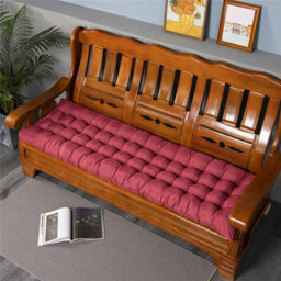 Living And Home Soft Comfortable Relaxed Red Bench Recliner Chair Swing Chair Seat Pad Cushion Sunlounger Cushion 160 Cm W X 50Cm D - thumbnail 4