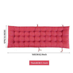 Living And Home Soft Comfortable Relaxed Red Bench Recliner Chair Swing Chair Seat Pad Cushion Sunlounger Cushion 160 Cm W X 50Cm D - thumbnail 9