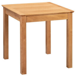Hallowood Furniture Hereford Oak Small Dining Table With 2 Roll Top Linen Fabric Chairs (Grey) - thumbnail 4