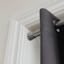 GoodHome Athens Satin Grey Nickel Effect Extendable Single Curtain Pole Set, (L)2000mm-3300mm (Dia)28mm - thumbnail 5