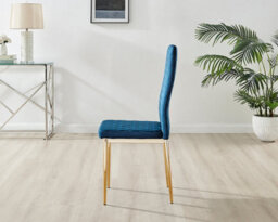 Furniturebox Uk 4X Milan Grey Hatched Velvet Dining Chairs Black Legs - thumbnail 5