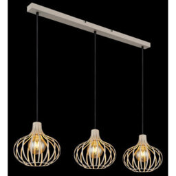 Luminosa Lighting Luminosa Mateo Bar Pendant Ceiling Light Creme Coloured Matt 3X E27 - thumbnail 4