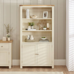 The Furniture Market Marbury Cream Tall Wide Bookcase - thumbnail 2