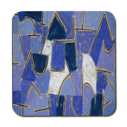 Benjamin Tate Design Blue Abstract Geometric Placemats And Coasters Set - thumbnail 3