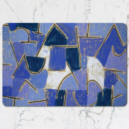 Benjamin Tate Design Blue Abstract Geometric Placemats And Coasters Set - thumbnail 2