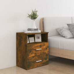 Berkfield Bed Cabinets 2 Pcs Smoked Oak 50X32X60 Cm - thumbnail 2
