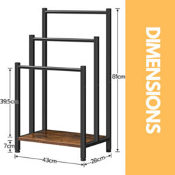 Rafaelo Mobilia Free Standing Towel Rail Bathroom Furniture - thumbnail 9