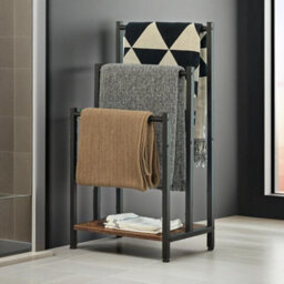 Rafaelo Mobilia Free Standing Towel Rail Bathroom Furniture - thumbnail 3