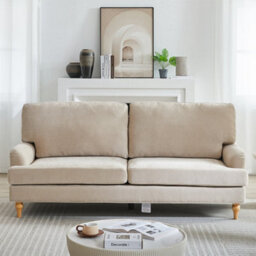 Furniture in Fashion Hampshire Fabric 3 Seater Sofa In Stone - thumbnail 2