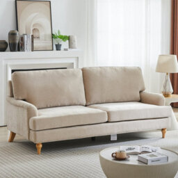 Furniture in Fashion Hampshire Fabric 3 Seater Sofa In Stone