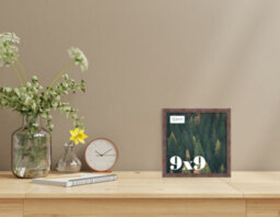 9X9 Walnut Picture Frame (22.9 X 22.9Cm) Poster, Photo, Artwork, Gallery Wall Or Print - thumbnail 2