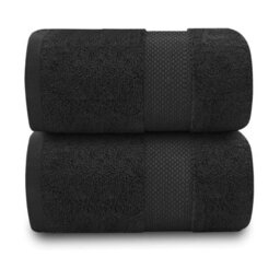 Gc Gaveno Cavailia 2Pk Miami Bath Towel 70X125 Black 700 Gsm Quick Drying & Super Absorbent Bath Towel Set