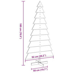 Berkfield Versatile Wooden Christmas Tree For Decoration 180 Cm Solid Wood Pine - thumbnail 8