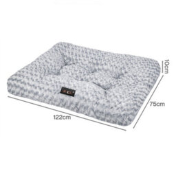 Skylos Large Dog Bed Plush Soft Rose Velvet Non-Slip Pet Crate Keneel Mat - thumbnail 4
