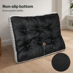 Skylos Large Dog Bed Plush Soft Rose Velvet Non-Slip Pet Crate Keneel Mat - thumbnail 8