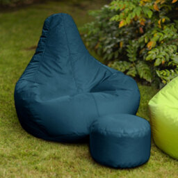 Icon Dalton Adults High Back  Indoor Outdoor Bean Bag Chair & Footstool Pouffe Teal - thumbnail 3
