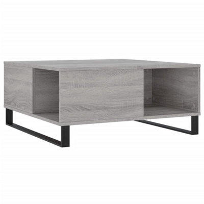 Berkfield Modern Coffee Table Grey Sonoma 80X80X36.5 Cm Engineered Wood - image 1