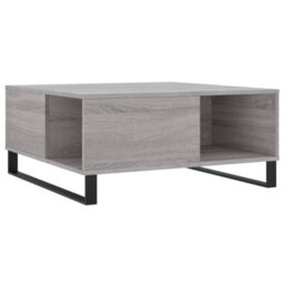 Berkfield Modern Coffee Table Grey Sonoma 80X80X36.5 Cm Engineered Wood - thumbnail 6
