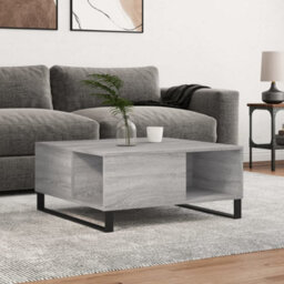 Berkfield Modern Coffee Table Grey Sonoma 80X80X36.5 Cm Engineered Wood - thumbnail 2