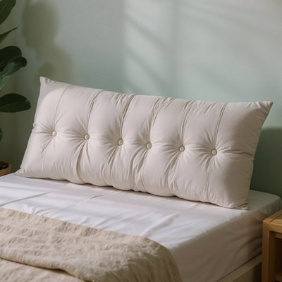 Living And Home Light Gray Washable Chenille Cushion Headboard Pillow, 180Cm W X 60Cm H - image 1