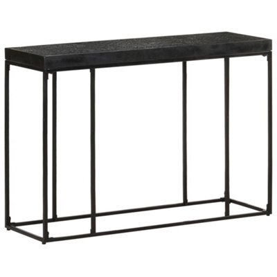 Berkfield Console Table Black 110X35X76 Cm Solid Acacia And Mango Wood - image 1