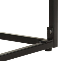 Berkfield Console Table Black 110X35X76 Cm Solid Acacia And Mango Wood - thumbnail 5