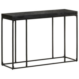 Berkfield Console Table Black 110X35X76 Cm Solid Acacia And Mango Wood - thumbnail 1