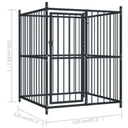 Berkfield Outdoor Dog Kennel 120X120X150 Cm - thumbnail 5