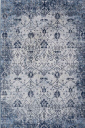 The Rugs Montana Navy Cream Oriental Area Rug And Runner Soft Durable Pet Friendly Easy To Clean Living Room Bedroom 4030 - thumbnail 2