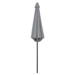 Living And Home 3M Large Rotating Garden Parasol Outdoor Beach Umbrella Patio Sun Shade Crank Tilt No Base, Light Grey - thumbnail 6