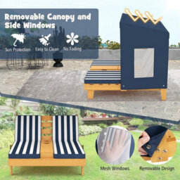 Cup Holders And Awning  Double Chaise Lounge - thumbnail 5