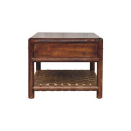Artisan Furniture Solid Wood Regency Woven Console Table With 4-Drawers, Open Storage, Dark Brown - thumbnail 8