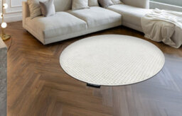 RugsX Carpet Casablanca Loop Circle White Loop, Soft Circle 133 Cm