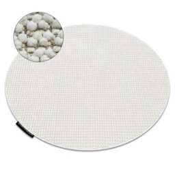 RugsX Carpet Casablanca Loop Circle White Loop, Soft Circle 133 Cm - thumbnail 4
