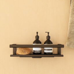 Cosmic Bathroom Shelf, Bathroom Organizer,  With Glass Wiper Brushed Black Pvd , Architect S+ Collection - thumbnail 3