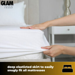 Glamhaus King Size Electric Blanket - Fitted Mattress Bed Cover - White Diamond Quilted - Settings For Feet And Body, Timer - thumbnail 3
