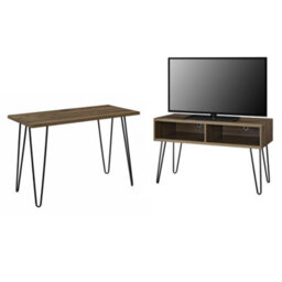 Dorel Home Owen Retro Tv-Stand Walnut Look - thumbnail 3