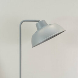 Valuelights Morris Grey Metal Stem Standing Floor Lamp With Angled Dome Shade For Living Room Office - Led Bulb Included - thumbnail 3